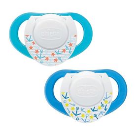 Chicco Physio Compact Erkek 2'li Kauçuk 6-12 Ay Emzik