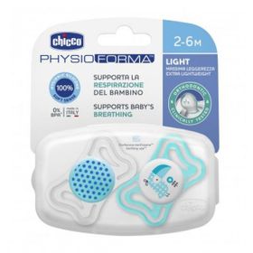 Chicco Physio Light Mavi 2-6 Ay 2'li Silikon Emzik