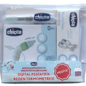 Chicco Physioclean Burun Aspiratörü + 10x2 ml Serum Fizyolojik Solüsyon + Dijital Pediatrik Termometre
