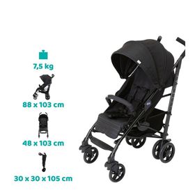 Chicco Siyah Liteway 4 Complete Baston Bebek Arabası