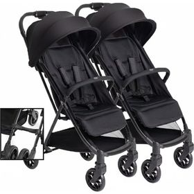 Chicco Urbino Black Hafif Tek Elle Katlanır Kabin Boy İkiz Bebek Arabası