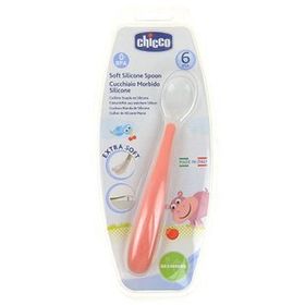 Chicco Yumuşak Silikon 6 Ay Kırmızı Kaşık