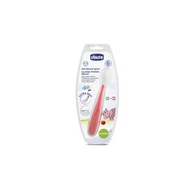 Chicco Yumuşak Silikon 6 Ay Kırmızı Kaşık