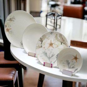 Chichi Home Deniz Yıldızı Desenli 24 Parça 6 Kişilik Yemek Takımı