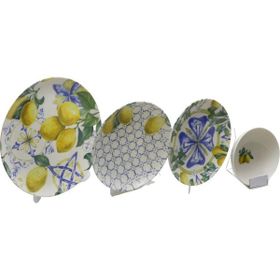 Chichi Home Limon Desenli 6 Kişilik 24 Parça Porselen Yemek Takımı