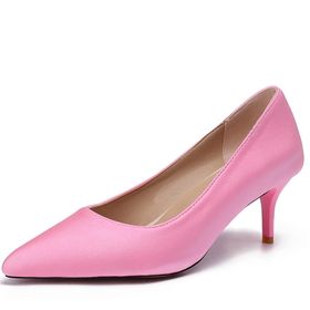 Chıcmark Stilettos Sivri Uçlu Pembe 1 Rahat Kadın Topuklu Ayakkabı