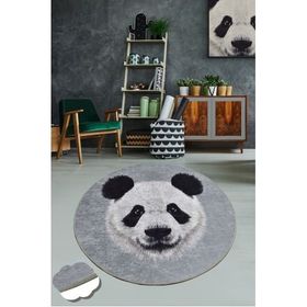 Chilai Home 140x140 cm Huge Panda Djt Çap Dekoratif Halı