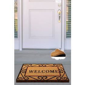 Chilai Home 40x60 cm Coco Fold Beige Bej İç ve Dış Kapı Önü Paspası