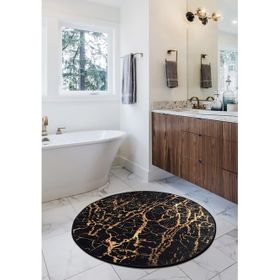Chilai Home 8682125925691 Goldes Dijital Çap 100 cm Banyo Halısı