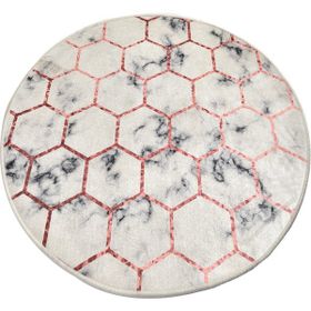 Chilai Home 8682125925967 Honeycomb Dijital Çap 100 cm Banyo Halısı