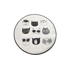 Chilai Home 8682125926018 Cutıe Dijital Çap 100 cm Banyo Halısı