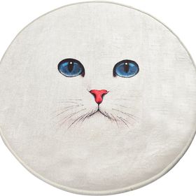 Chilai Home 8682125926124 Blue Eyes Dijital Çap 100 cm Banyo Halısı