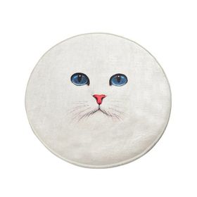 Chilai Home 8682125926124 Blue Eyes Dijital Çap 100 cm Banyo Halısı