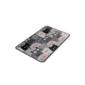 Chilai Home 8682125926131 Meow Gri Dijital 40x60 cm Banyo Halısı