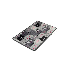 Chilai Home 8682125926131 Meow Gri Dijital 40x60 cm Banyo Halısı