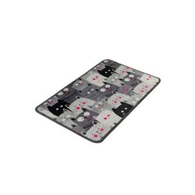 Chilai Home 8682125926131 Meow Gri Dijital 40x60 cm Banyo Halısı