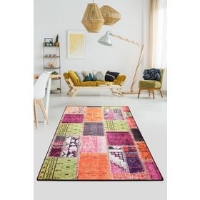Chilai Home Alvina Renkli Djt Çap 100 cm Dekoratif Halı