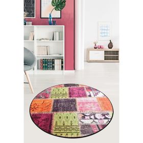 Chilai Home Alvina Renkli Djt Çap 100 cm Dekoratif Halı