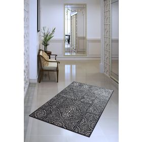 Chilai Home Anna Siyah Djt 60x140 cm Dekoratif Salon Halısı
