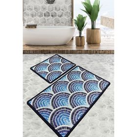 Chilai Home Azul Djt 2'li Set Yıkanabilir Kaymaz Taban Banyo Halısı