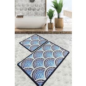 Chilai Home Azul Djt 2'li Set Yıkanabilir Kaymaz Taban Banyo Halısı
