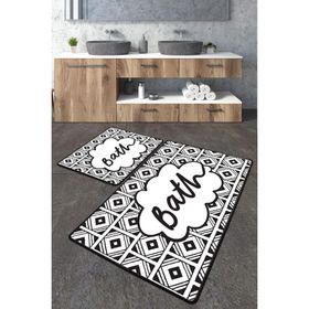 Chilai Home Balneo Djt 2'li Set Banyo Paspası Kaymaz Tabanlı Banyo Halısı Klozet Takımı