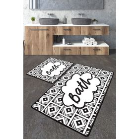 Chilai Home Balneo Djt 2'li Set Banyo Paspası Kaymaz Tabanlı Banyo Halısı Klozet Takımı