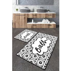 Chilai Home Balneo Djt 2'li Set Banyo Paspası Kaymaz Tabanlı Banyo Halısı Klozet Takımı