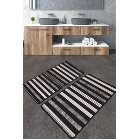 Chilai Home Barcode Djt 3'lü Set Banyo Paspası Kaymaz Tabanlı Banyo Halısı Klozet Takımı