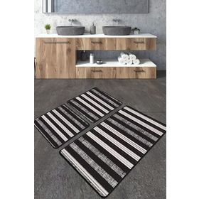 Chilai Home Barcode Djt 3'lü Set Banyo Paspası Kaymaz Tabanlı Banyo Halısı Klozet Takımı