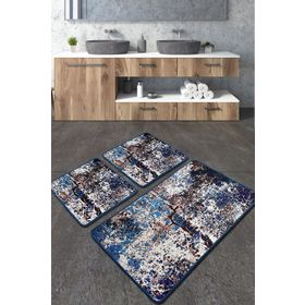 Chilai Home Be Lost Djt 3'lü Set Banyo Paspası Kaymaz Tabanlı Banyo Halısı Klozet Takımı