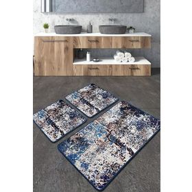Chilai Home Be Lost Djt 3'lü Set Banyo Paspası Kaymaz Tabanlı Banyo Halısı Klozet Takımı