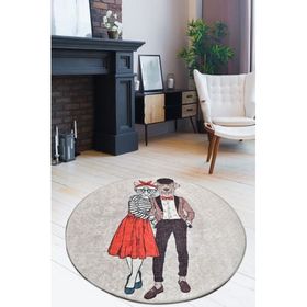 Chilai Home Best Couple Djt 140x140 cm Dekoratif Salon Halısı