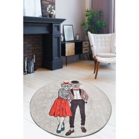 Chilai Home Best Couple Djt 140x140 cm Dekoratif Salon Halısı