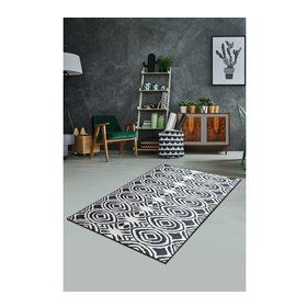Chilai Home Blome Siyah Djt 100x200 cm Dekoratif Salon Halısı