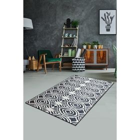 Chilai Home Blome Siyah Djt 140x190 cm Dekoratif Salon Halısı