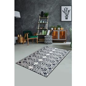 Chilai Home Blome Siyah Djt 60x140 cm Dekoratif Salon Halısı