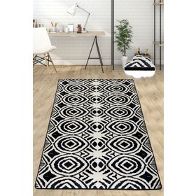 Chilai Home Blome Siyah Djt 80x150 cm Dekoratif Salon Halısı
