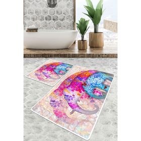 Chilai Home Borneo Djt 2'li Set Banyo Paspası Kaymaz Tabanlı Banyo Halısı Klozet Takımı