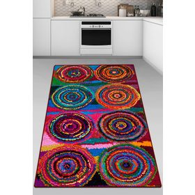 Chilai Home Boule Coloree 100x160 cm DJT Karışık Renkli Kaymaz Tabanlı Mutfak Halısı