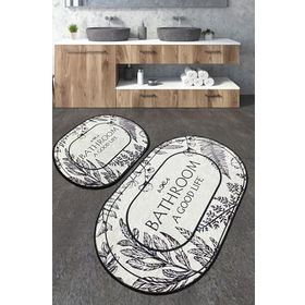 Chilai Home Buena Djt 2'li Set Yıkanabilir Kaymaz Taban Banyo Halısı
