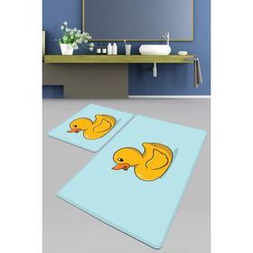 Chilai Home Canard Djt 2'li Set Banyo Paspası Kaymaz Tabanlı Banyo Halısı Klozet Takımı
