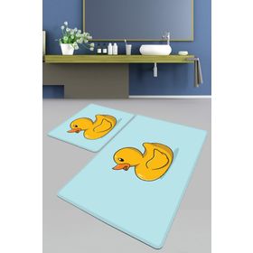Chilai Home Canard Djt 2'li Set Banyo Paspası Kaymaz Tabanlı Banyo Halısı Klozet Takımı