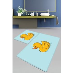 Chilai Home Canard Djt 2'li Set Banyo Paspası Kaymaz Tabanlı Banyo Halısı Klozet Takımı