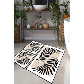 Chilai Home Casting Leaf Djt 3'lü Set Banyo Halısı