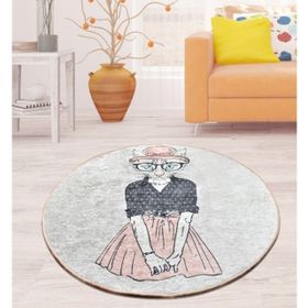 Chilai Home Cat Women Djt 100x100 cm Dekoratif Salon Halısı