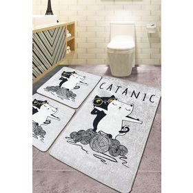 Chilai Home Catanic 3'lü Set Djt Banyo Halısı