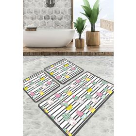 Chilai Home Catinus Cactus Djt 3'lü Set Banyo Halısı