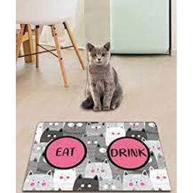Chilai Home Cats Gri 40x60 cm Kedi Köpek Mama Eğitim Paspası