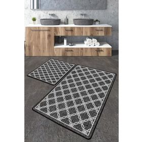 Chilai Home Chain Djt 2'li Set Banyo Paspası Kaymaz Tabanlı Banyo Halısı Klozet Takımı